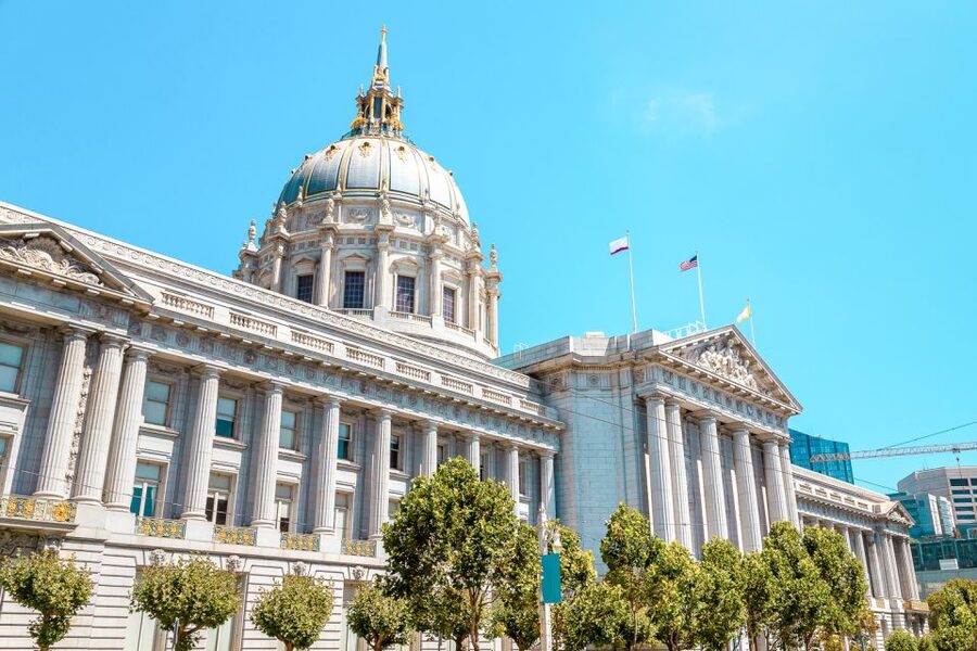San Francisco: Hop-On Hop-Off Bus with Ferry & Alcatraz Tour - The Civic Center, Financial District, and Ferry Building