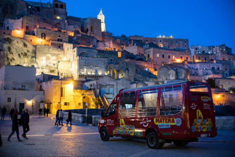 Sassi of Matera: Eco-Bus Open Top Tour - Via Madonna delle Virtù and the first big views