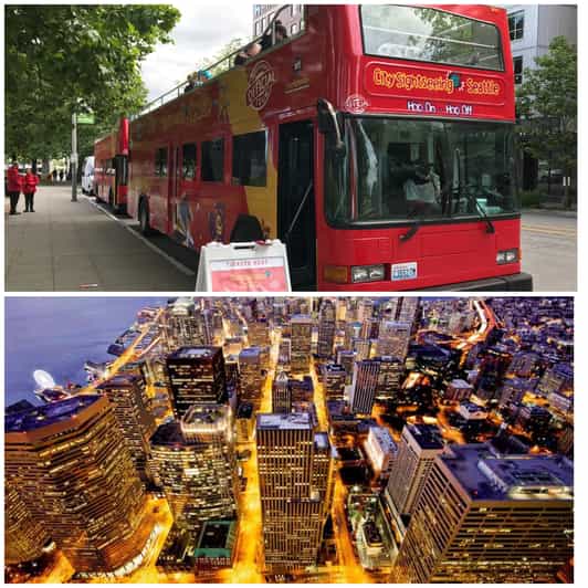 Seattle: Hop-on Hop-off Bus Tour and Sky View Observatory - Look down on Seattle from Sky View Observatory