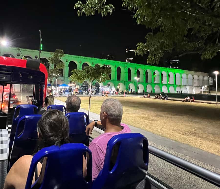 Skyline Night Tour Rio de Janeiro - Panoramic City Tour Rio Samba Bus - Rio after dark from the top deck
