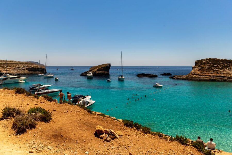 St. Paul's Bay: Blue Lagoon, Comino & Gozo with Bus Tour - From Comino to Mgarr Harbour