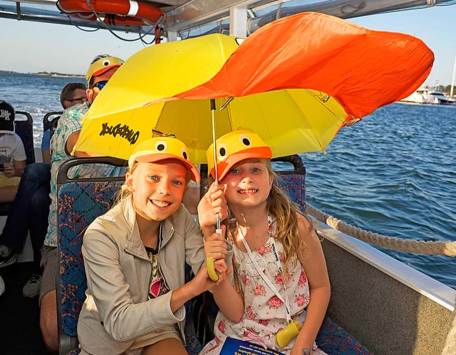 Surfers Paradise: Guided Gold Coast Amphibious Bus Tour - Southport Yacht Club and the super yachts