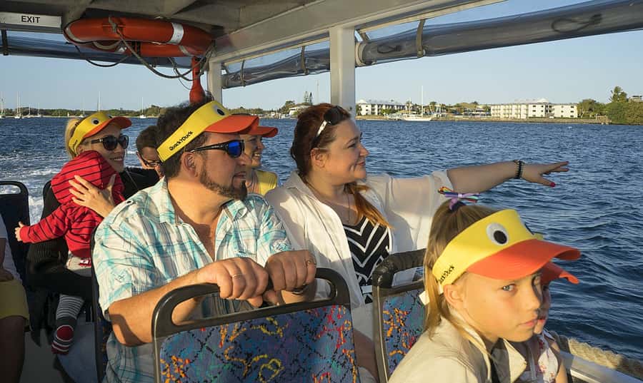 Surfers Paradise: Guided Gold Coast Amphibious Bus Tour - Surfers Paradise beach from the road
