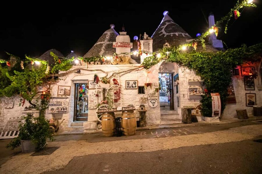 UNESCO Tour: Alberobello and Matera by private bus from Bari - Alberobello and the white cone-roofed trulli
