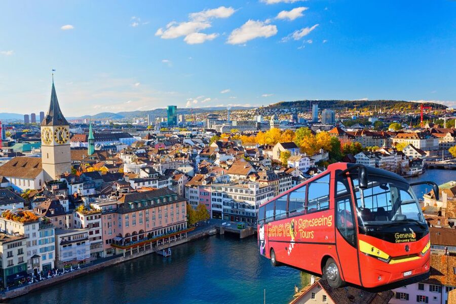 Zurich: Open Top Bus Sightseeing Tour with Optional Cruise - A fast introduction to Zurich from Limmatstrasse