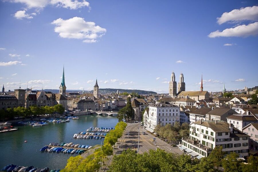 Zurich: Sightseeing Bus Tour with Optional FIFA Museum - The Zürichberg view and the lion photo stop